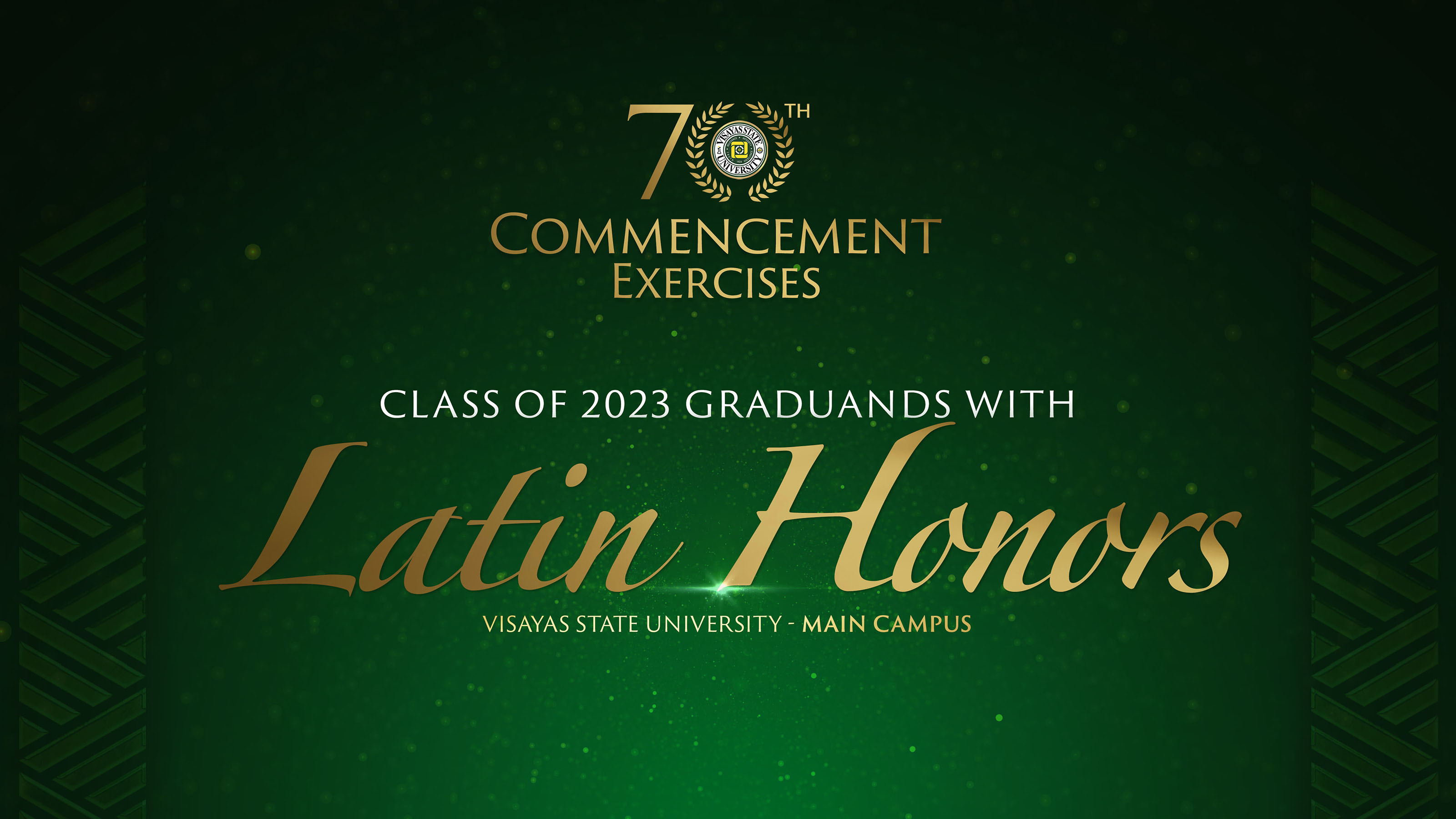 VSUGrad Official List of 2023 Graduating Students with Latin Honors